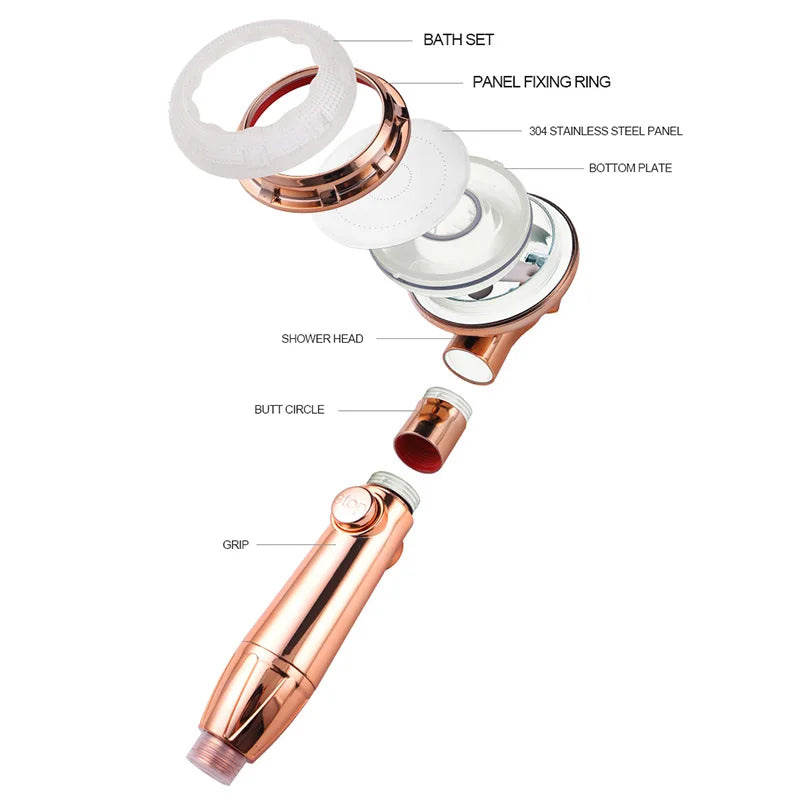 DecorBites™ High Pressure 3-Function Shower Head for Magic Massage and Water Saving