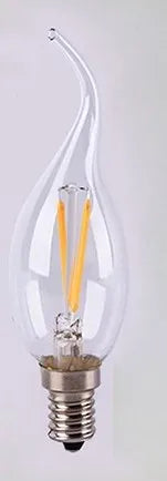 مصباح شمعي LED كريستالي من DecorBites™ Frosted E14 لمبة خيطية بيضاء دافئة بتصميم كلاسيكي