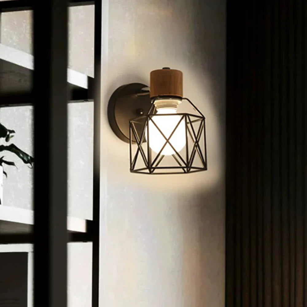 DecorBites™ Iron Cage LED Wall Light for Home Decor Indoor Lighting Fixture