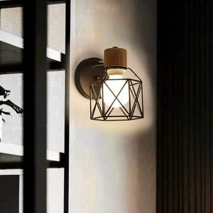 DecorBites™ Iron Cage LED Wall Light for Home Decor Indoor Lighting Fixture