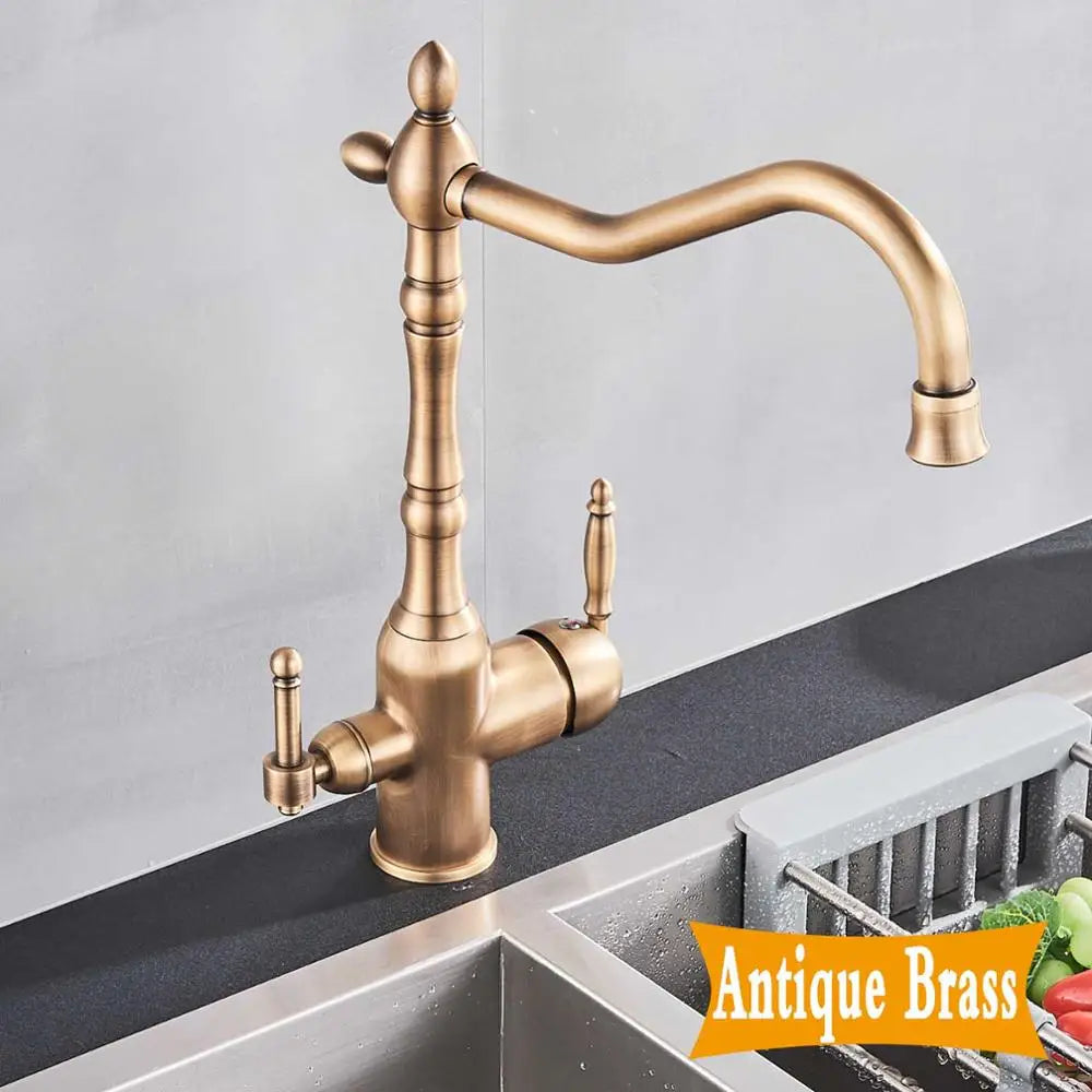 Decorbites™ Gold Küchenfilterarmatur mit 360° Drehung und dualen Wasserfunktionsmodi