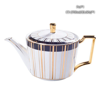 Tetera DecorBites™ de porcelana fina: Elegante cafetera de porcelana europea para amantes del té.
