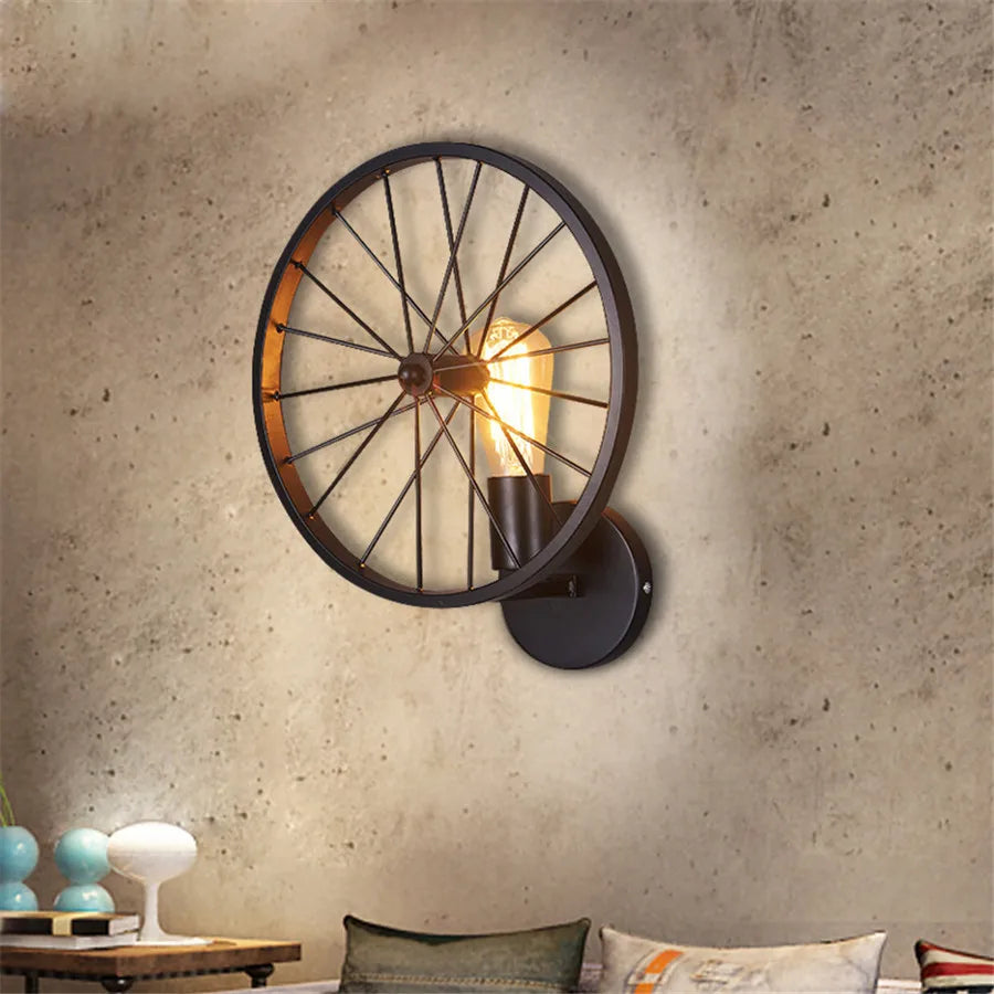 Decorbites™ Industrielle Metallrad-Wandleuchte - Vintage-Loft-Nachttischleuchte