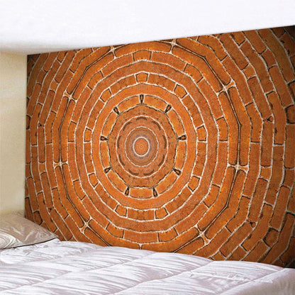 DecorBites™ Brick Wall Texture Bohemian Mandala Wall Hanging Tapestry for Home Decor