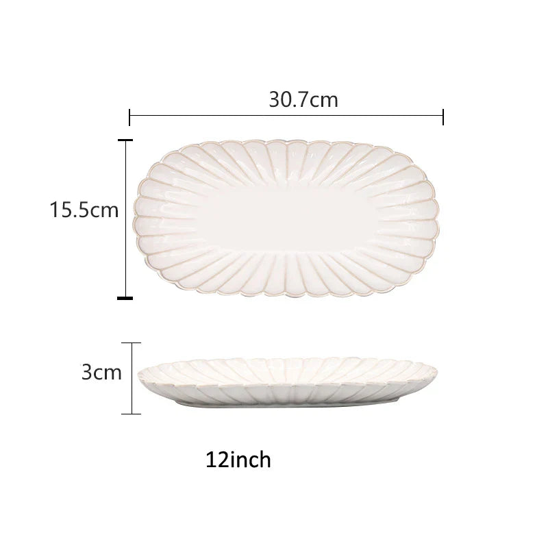 DecorBites™ Ceramic White Glaze Dinnerware Set