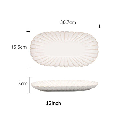 DecorBites™ Ceramic White Glaze Dinnerware Set