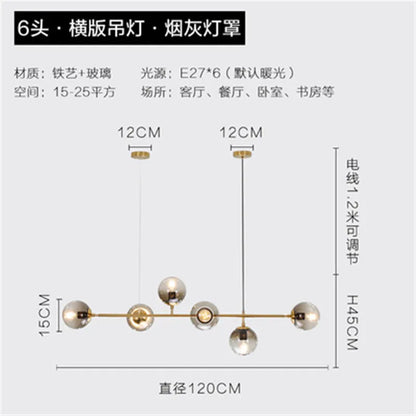 ثريا DecorBites™‎ LED على شكل كرة زجاجية بتصميم فقاعة لديكور المنزل العصري