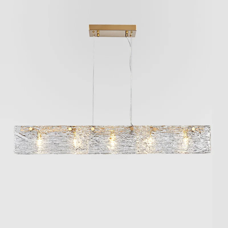 DecorBites™ Glass Chandelier: Modern Minimalist Luxury Lighting for Restaurant, Bar, and Home