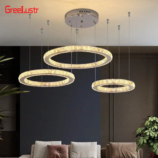 Lámparas de araña LED de cristal DecorBites™: Lámpara colgante moderna para sala de estar.