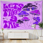 Decobites Psychedelic Mushroom Tapestry Wall Hanging for Boho Witchy Vibes