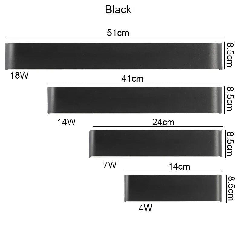 DecorBites™ LED Wall Lamp Bedside Sconces for Indoor Living Room Bathroom Square Mirror Light