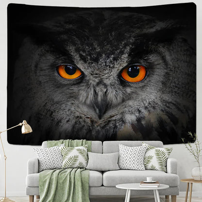 Decobites Owl Totem Tapestry Wall Hanging for Witchcraft & Psychedelic Bedroom Decor