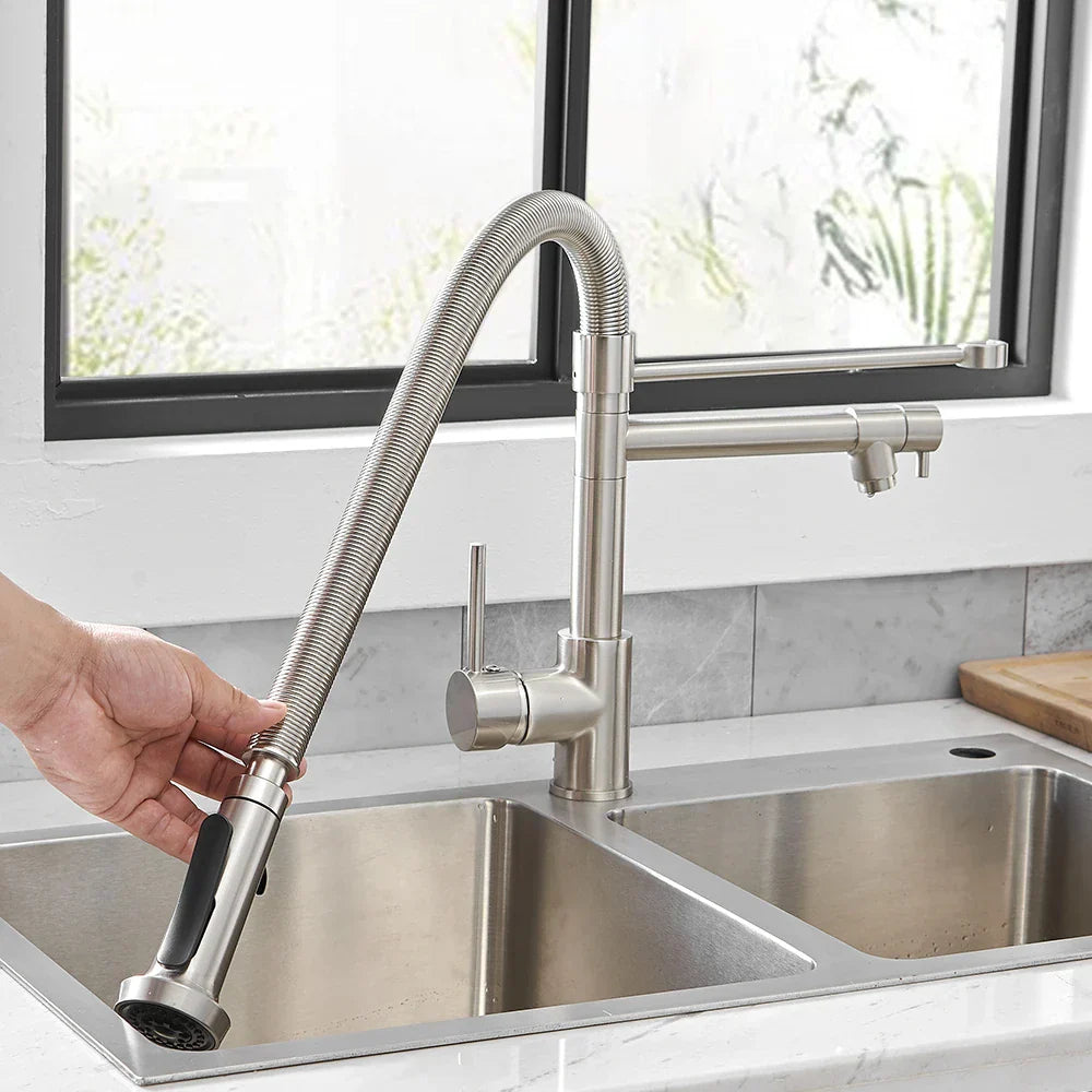 Black Dual Spout Faucet