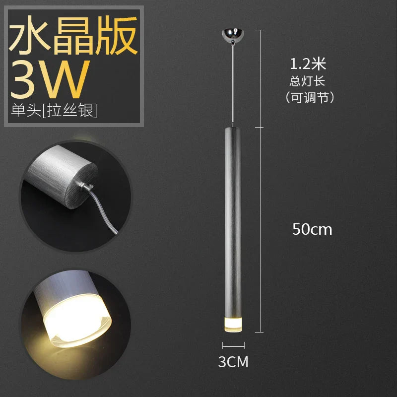 ديكوربايتس™ مصباح معلق من أنبوب الألومنيوم لغرفة الطعام والمطبخ وديكور المنزل