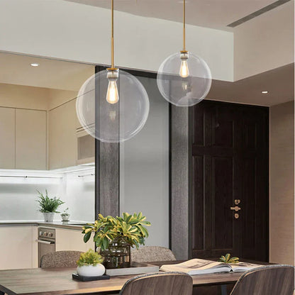 DecorBites™ Gradient Glass Ball Chandelier LED E27 Lamp for Hotel, Bar, and Bedroom