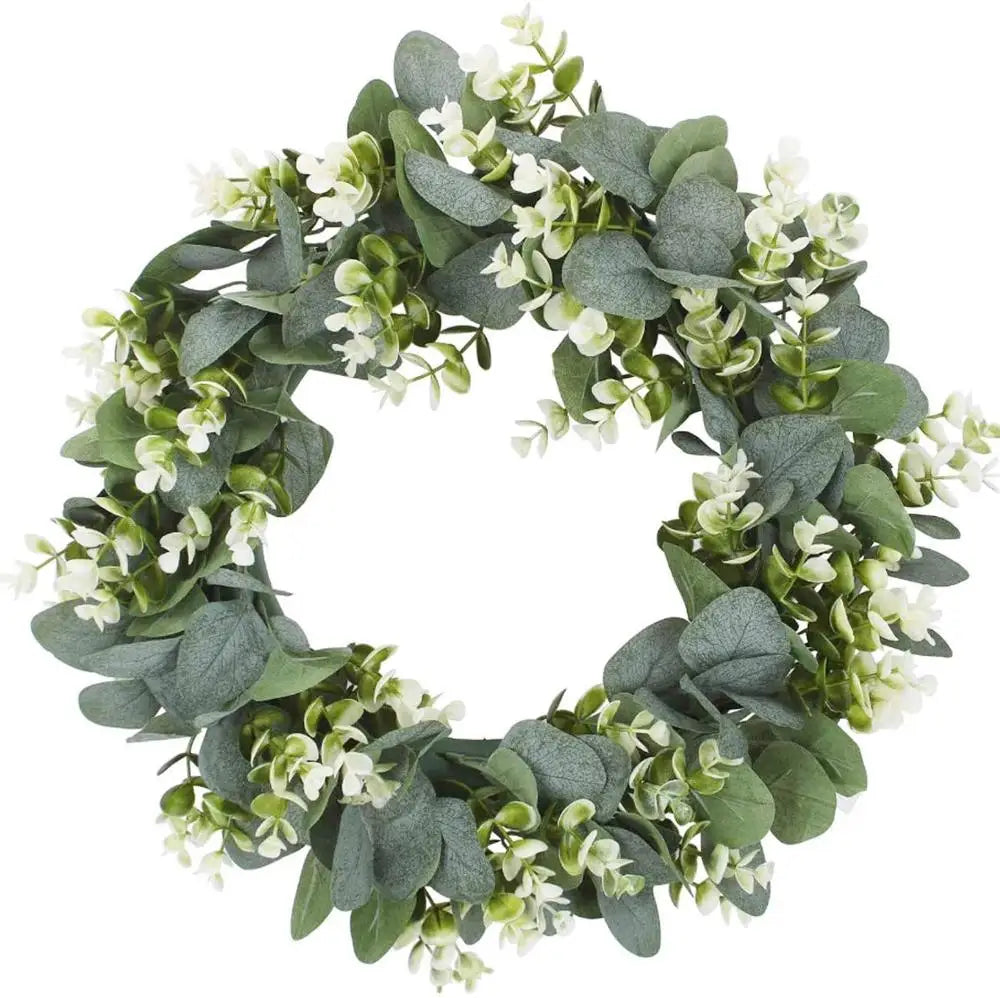 DecorBites™ Eucalyptus Leaf Wreath - Home Decor, DIY, Wedding, Holiday & Living Room Accessory