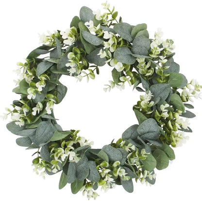 DecorBites™ Eucalyptus Leaf Wreath - Home Decor, DIY, Wedding, Holiday & Living Room Accessory