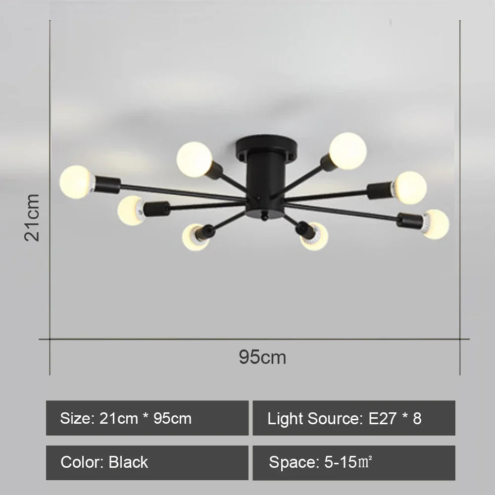 DecorBites™ LED Metal Chandeliers for Living Room - Stylish Ceiling Light for Home Decor