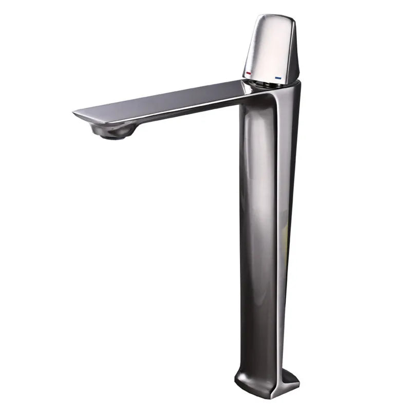 DecorBites™ Black Brass Bathroom Sink Faucet Hot Cold Mixer Deck Mounted Water Tap