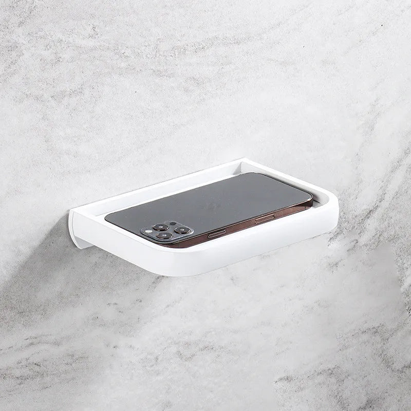 حامل مناديل ورقية أسود من DecorBites™ مع حامل هاتف - رف ورق التواليت وصندوق تخزين