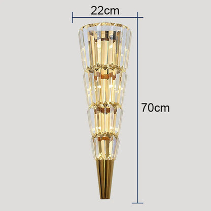 DecorBites™ Crystal Torch Wall Lamp: Modern Light Luxury for Living Room, Bedroom, Study, Restaurant.