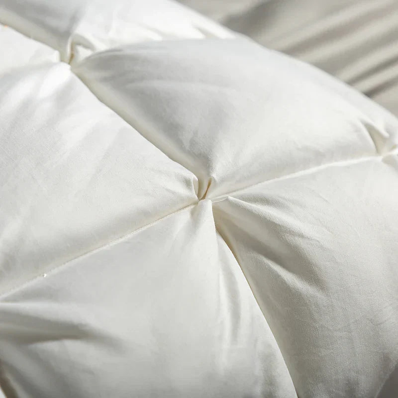 Decobites Luxury White Goose Down Orthopedic Pillow for a Fluffy, Cozy, and High-Quality Sleep