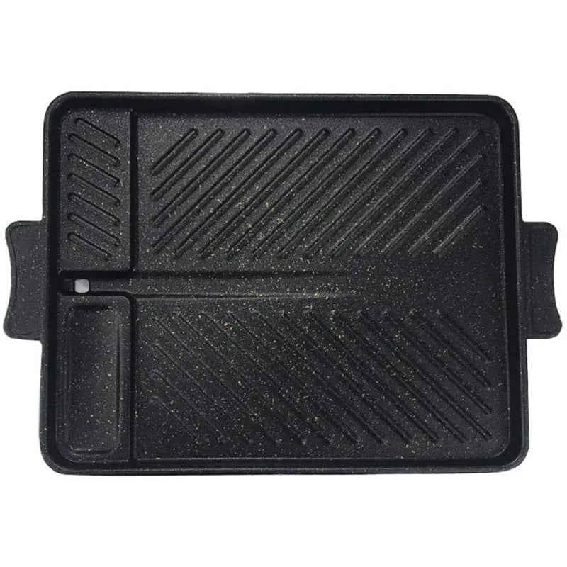 DecorBites™ Korean Grill Pan: Non-stick Smokeless BBQ Tray for Indoor/Outdoor Grilling