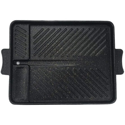DecorBites™ Korean Grill Pan: Non-stick Smokeless BBQ Tray for Indoor/Outdoor Grilling