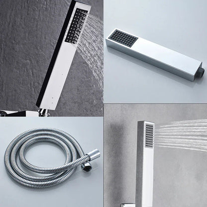 DecorBites™ Chrome Bathtub Faucet Mixer with Hand Shower Waterfall Spout