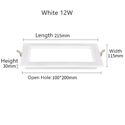 DecorBites™ LED Panel Lamp: Ultra-thin Anti-Fog Recessed Ceiling Downlight for Bathroom, Corridor, Industrial Lighting