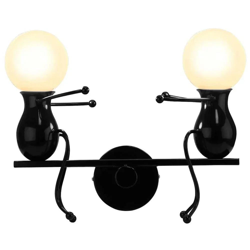 Aplique de pared LED creativo DecorBites™ para interiores, estilo moderno, de hierro, casquillo E27