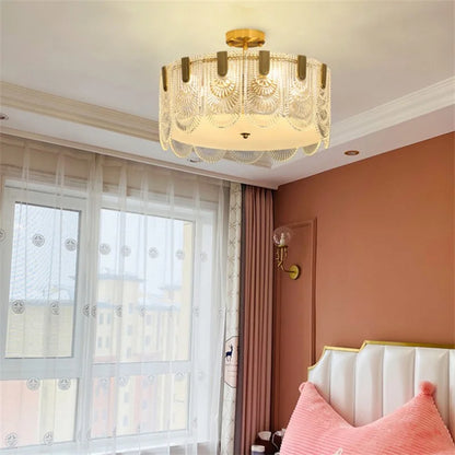 DecorBites™ Art Glass Chandelier: Elegant Luxury Lighting for Living, Dining & Bedroom Rooms