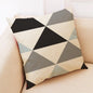 Geometric Pattern Printed Throw Pillow - Modern Brief Soft Cushion by Decobites