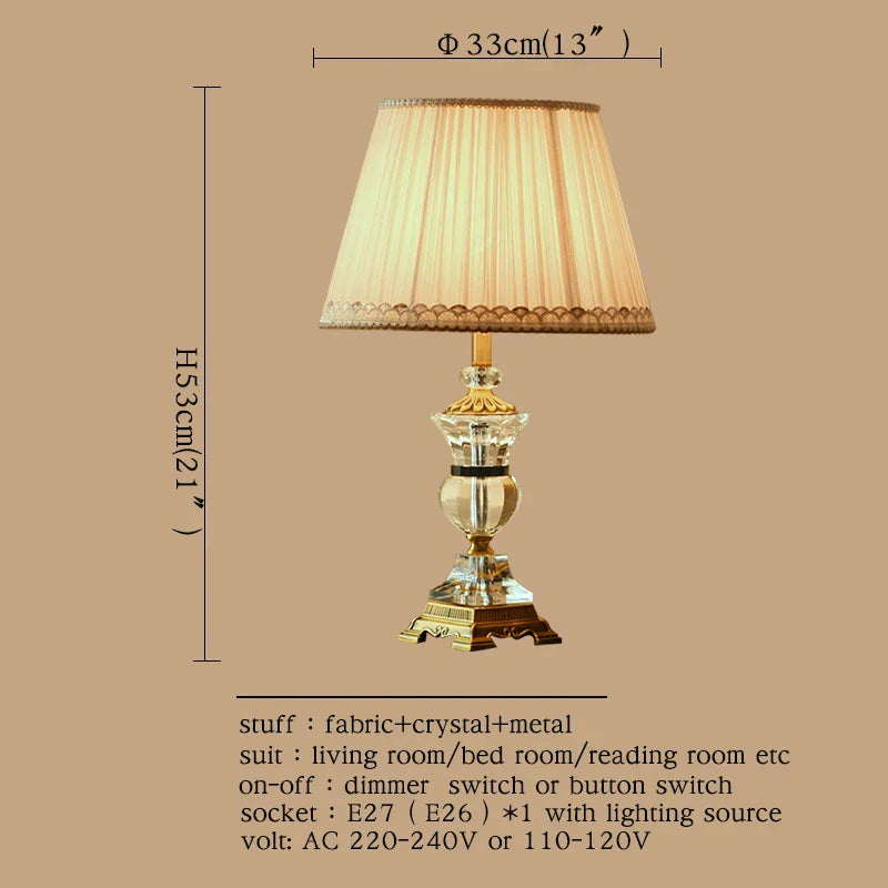DecorBites™ Crystal Table Lamps - Modern Luxury Desk Lights for Home and Hospitality