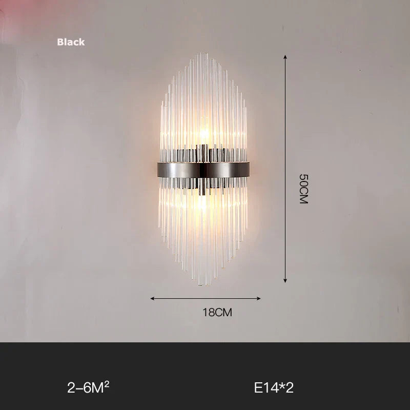 DecorBites™ Gold Black LED Wall Sconce Light for Bedroom Corridor