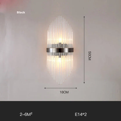 DecorBites™ Gold Black LED Wall Sconce Light for Bedroom Corridor