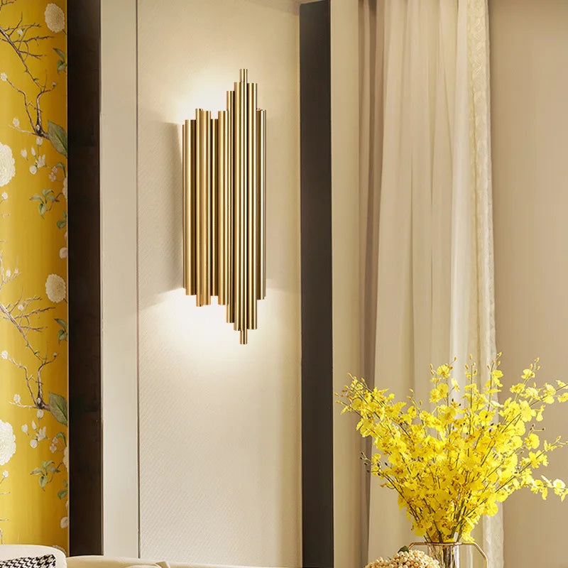 DecorBites™ Gold LED Wall Lamp for Living Bedroom Kitchen Indoor Decor