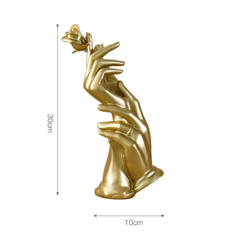 DecorBites™ Gold Resin Sculpture | Nordic Luxury Technology Decor for Home & Office