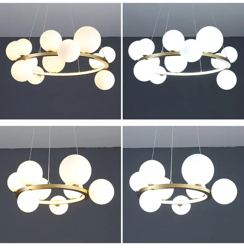 DecorBites™ Modern LED Glass Chandelier with Adjustable Cord