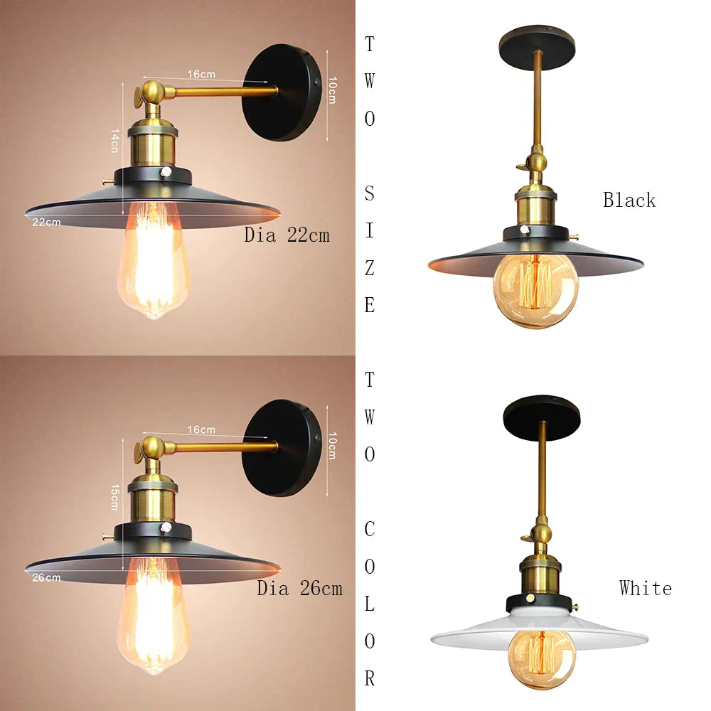 DecorBites™ Industrial Adjustable Wall Light for Restaurants Kitchen E27 Sconce