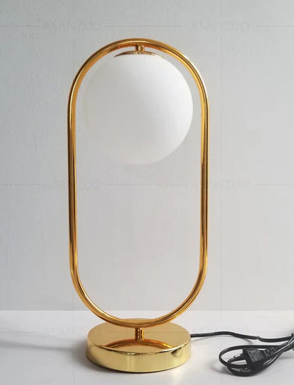 Lámpara de escritorio LED DecorBites™ con bola de cristal, diseño nórdico para dormitorio, sala de estar o lectura.