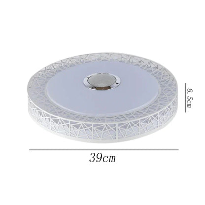 Lámpara de techo con altavoz Bluetooth DecorBites™ de 36 W | Lámpara de fiesta musical para dormitorio con control remoto
