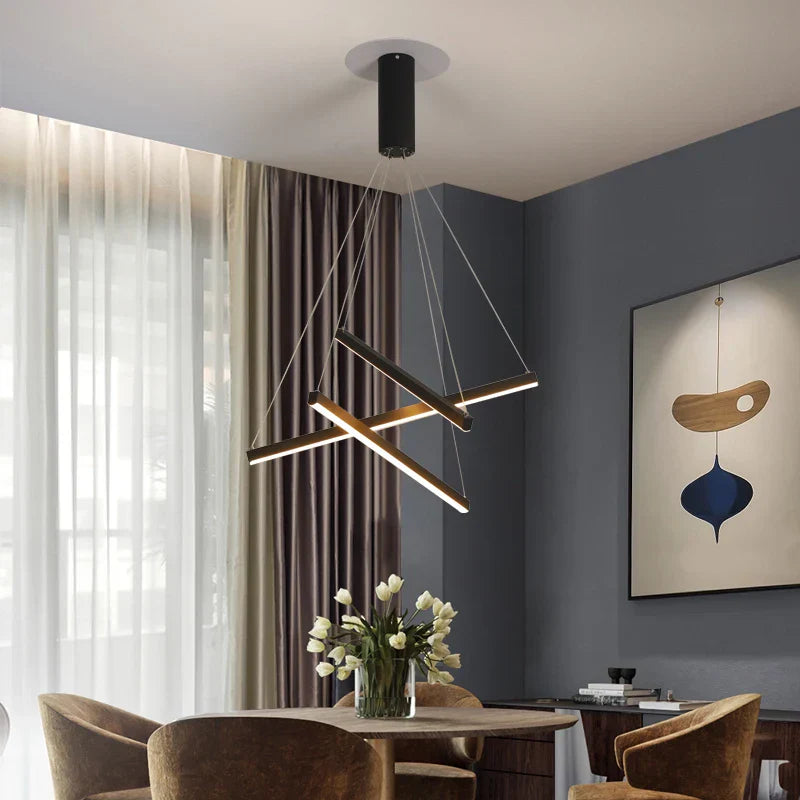 DecorBites™ LED Stair Chandelier: Modern, Simple, Villa Hall, Hotel Decor, Indoor Lighting