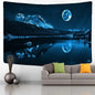 Decobites Psychedelic Moonlight Night View Tapestry Wall Hanging for Home Decor