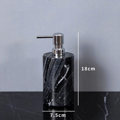 مجموعة حمام DecorBites™ المصنوعة من الرخام بحبيبات الخشب القديمة مع إكسسوارات فاخرة