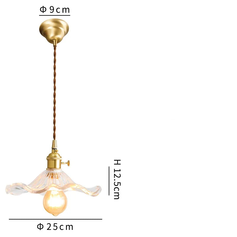 DecorBites™ Green Glass Hanging Light: Modern LED Pendant Lamp for Living and Dining Room