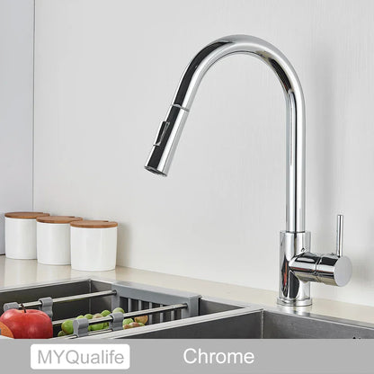 DecorBites™ Gold Kitchen Faucet with Touch Sensor Control for Sensitive Mixer Experience