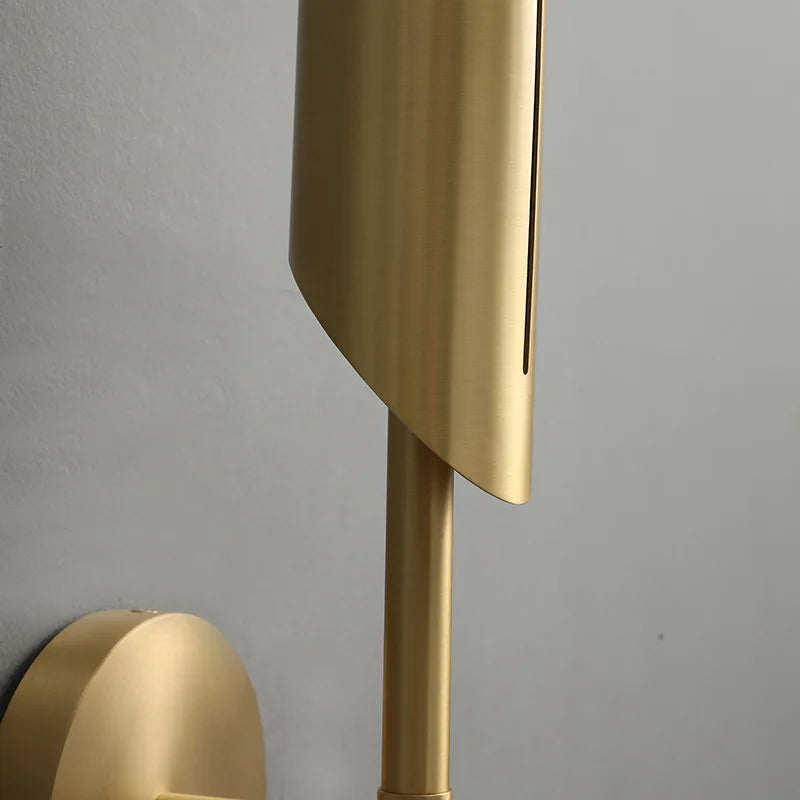 DecorBites™ Golden Metal Glass Wall Lamp | Up Down Sconce Spotlight for Bedroom and Living Room