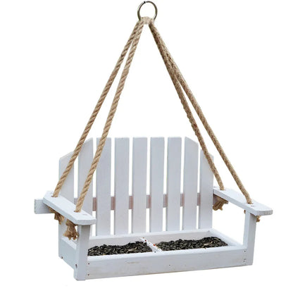 DecorBites™ Bird Feeder Chair: Outdoor Garden Patio Decoration with Wooden Design