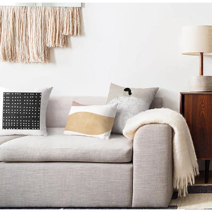 DecorBites™ Japanese Art Handmade Square Cushion Cover 45x45 for Literary Youth Fashion